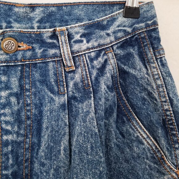 Vintage Bill Blass High Waist Pleated Front Mom Jean 10 Stone Wash Tapered Leg - Picture 13 of 16